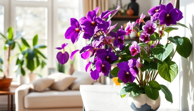 purple indoor plants